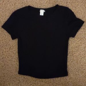 S Black Bozzolo Crop Top